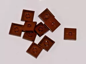 LEGO PIASTRA MARRONE ROSSASTRO 2x2 con LOTTO MAGLIONI / DIMENSIONI 2x2 / quantità 10x / parte #87580 - Foto 1 di 2