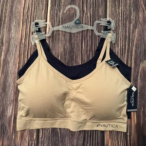 Nautica Women 2 Pack Super Soft Comfort Bra Plus Size 2X Removable Pads - Picture 1 of 8