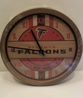 FOCO Atlanta Falcons NFL Barrel Wall Clock NEW - Image 1 of 4