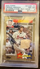 2022 Series 2 1987 Topps Baseball All-Star Relics Gold /50 Freddie Freeman