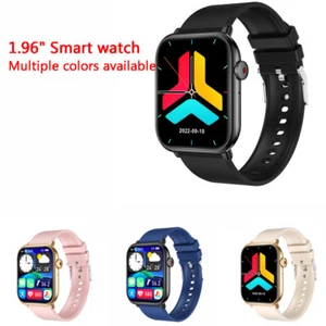 1.96" Smart Watch For Men/Women Waterproof Smartwatch Bluetooth iPhone Samsung - Picture 1 of 20