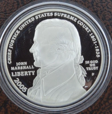 2005-P John Marshall Silver Dollar Proof US Mint $1 Commemorative - Image 1 of 2
