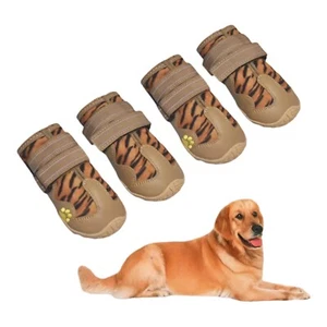 XSY&G Tiger Print Boots, Shoes For M Dogs Waterproof,Reflective Anti-slip Size 6 - Picture 1 of 9