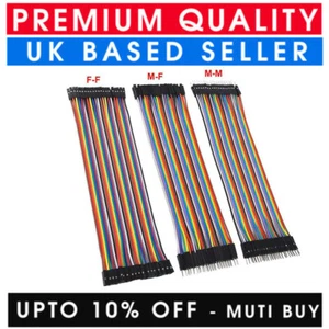 40 STCK. DUPONT KABEL BAND GPIO 10/20/30CM JUMPER BREADBOARD KABEL M-F/M-M/F-F - Bild 1 von 15
