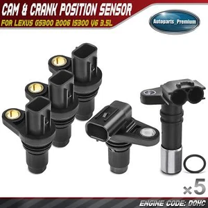 4x Camshaft & 1x Crankshaft Position Sensor for Lexus GS300 2006 IS300 V6 3.5L - Picture 1 of 8