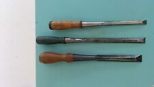 Lot of 3 Winchester Chisel with Wooden Handle