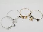 Alex And Ani Charm Bracelet Lot Of 4 Butterfly Shell Gold & Silver Tone