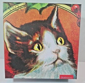 Blue Kazoo 1000pc Jigsaw Puzzle Rare Xmas Kitty B&N Exclusive Colorful Holiday - Picture 1 of 2
