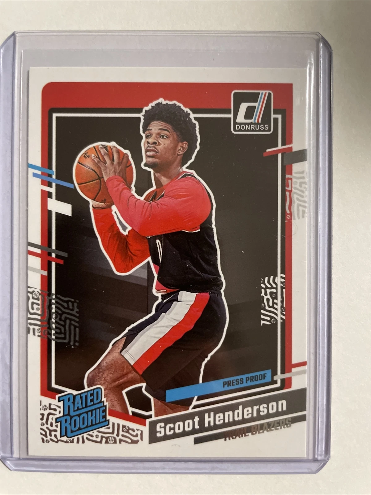 Scoot Henderson 2023-24 Donruss #250 Silver Press Proof Rated Rookie Blazers