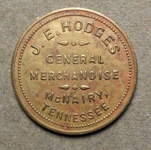 McNairy, Tennessee, J.E. Hodges, mercancía general buena por $1,00 en comercio. - Imagen 1 de 2