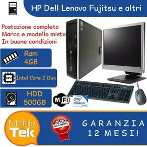 POSTAZIONE PC COMPLETA WIFI RICONDIZIONATO RIGENERATO ECONOMICO WIN 10 - Foto 1 di 1