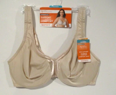 Warners bra signature support satin underwire size 38 DD # 35002A Butterscotch - Image 1 of 4