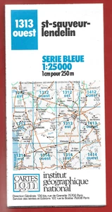 IGN KARTE BLAUE SERIE. 1313 WEST . SAINT SALVEUR LENDELIN - Bild 1 von 1