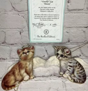 Bradford Edizioni Purr-fect Little Angels Ornaments (2) Charlie & Simon con certificato di autenticità - Foto 1 di 8