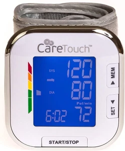 Care Touch Misuratore di Pressione Arteriosa da Polso Digitale per Adulti Misura 5,5-8,5" per Hom - Foto 1 di 12