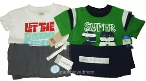 Boys Outfit Tee Shorts Super Good Time Short Pant Bottom Top Shirt Toddler lot - Picture 1 of 12