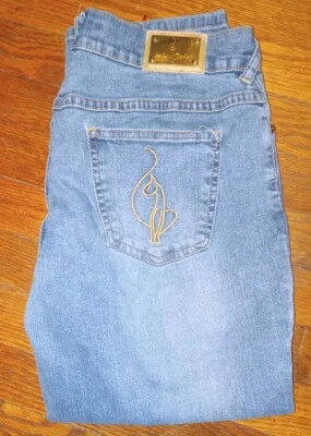 BABY PHAT Jean CAPRIS Womans' Juniors' Size 13 RN#111185 , Embroidered Cats - Image 1 of 4