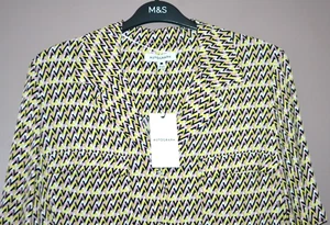 WOMENS M&S AUTOGRAPH SHORT SLEEVE BUTTON FRONT BLOUSE TOP SIZE 20 - NEW - Picture 1 of 3