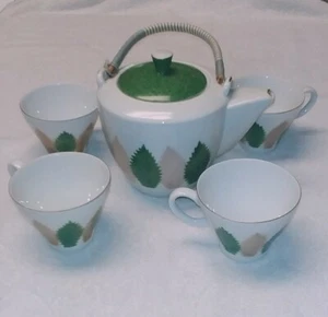 Porzellan Teeservice Teekanne mit 4 Tassen Japan - Bild 1 von 10