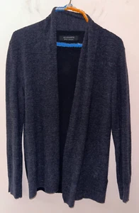 ALLSAINTS Herren Rosso Baumwolle Ramskull Strickjacke Pullover dunkelblau meliert S gebraucht, in einwandfreiem Zustand - Bild 1 von 4