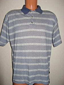 BOYS BLUE STRIPE SONNETI LOOSE FIT SHORT SLEEVE COTTON POLO T-SHIRT AGE 14-16 - Picture 1 of 3