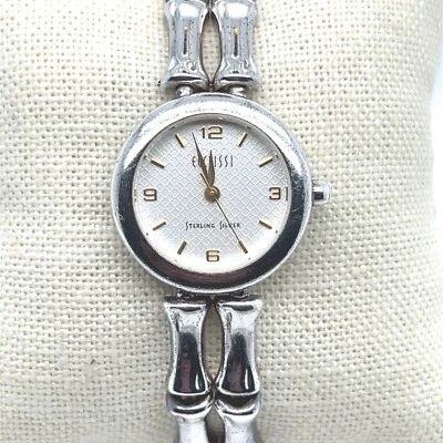 Женские кварцевые часы Ecclissi 31450 в бамбуковом стерлинговом корпусе 7,25 дюйма •ИЗЯЩНЫЕ - Изображение 1 из 4