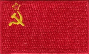 Parches bordados bandera URSS 2.5"x1.5" planchados - Imagen 1 de 1