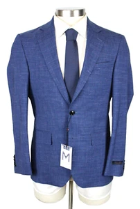 Ted Baker Endurance Suit Men's 38 S Blue Houndstooth Wool Linen Regular Fit NWT - Picture 1 of 14