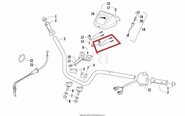 NEW OEM ARCTIC CAT ALTERRA 90 DASH LIGHT INDICATOR REVERSE - Image 1 of 1