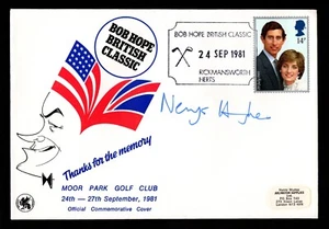 1981 GOLF, BOB HOPE CLASSIC COVER, SIGNED NERYS HUGHES, ACTRESS - Picture 1 of 2