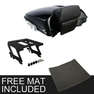 Razor Pack Trunk Black Solo Rack Fit For Harley Touring Low Rider ST 2022-2024 - Picture 1 of 11