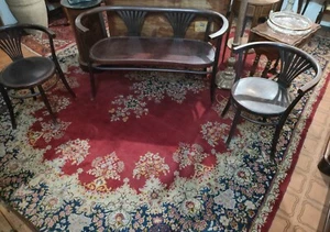 THONET POLTRONE B 28 SET RARO SALOTTO COMPLETO DIVANETTO THONET 5328 - Foto 1 di 15