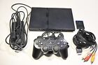 Vintage Sony Black Play Station 2 Slim With All Accessories Tested 2004