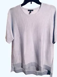 Eileen Fisher Women’s Tencel/Silk Short Sleeve Lavender High Lo Sweater Size S - Picture 1 of 6