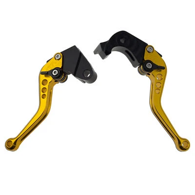 Hand Gold For Kawasaki Ninja ZX 6R 07-14 CNC Shorty Brake Clutch Levers Finger - Image 1 of 4