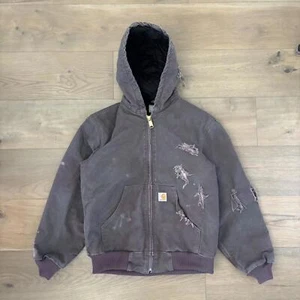 vintage purple carhartt jacket🖨️ - Picture 1 of 6