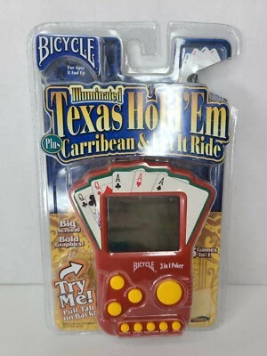 Bicicleta Iluminada Texas Hold 'Em, Plus Caribbean & Let it Ride Eletrônica Nova - Imagem 1 de 4
