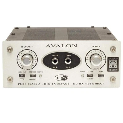AVALON DESIGN U5 High Voltage DI Preamp Direct Box Silver Dynamic Sound - Image 1 of 2