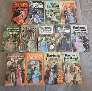 13pc Misc Novels by Barbara Cartland Paperback Vintage Books - Picture 1 of 24