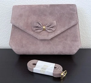 Vintage Mauve / Dusty Rose Wildleder BALLY Crossbody oder Clutch Made In Italy - Bild 1 von 16