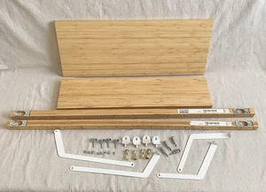 IKEA Svalnas Shelving Unit 36-5/8" Wall Uprights Two 24" Shelves and Brackets - Picture 1 of 21