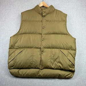 Vintage 90s LL Bean Goose Down Puffer Vest Men XL Tan Made in Korea Heritage - Picture 1 of 8