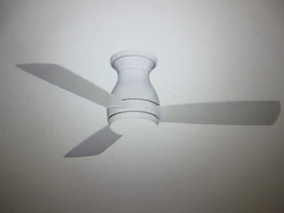 Fanimation Hugh 44 in. Integrated LED Indoor/Outdoor Matte White Ceiling Fan - Image 1 of 4