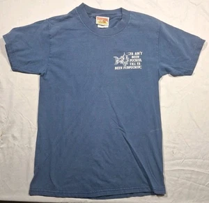 T-SHIRT blu vintage 1982 GET PUCKED AT FUDPUCKERS GRAFICA Beachside Bar&Grill piccola - Foto 1 di 10