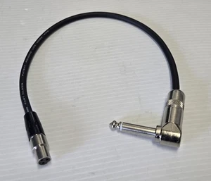 Mogami 2319 Mini XLR 3-Pin TA3F to Right-Angle 1/4" TS Mono Guitar Cable 1ft - Picture 1 of 1