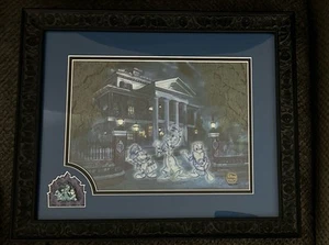 RAR Disney Mickey Donald Goofy als "Anhalter Geister" Cel & Pin gerahmtes Set - Bild 1 von 7