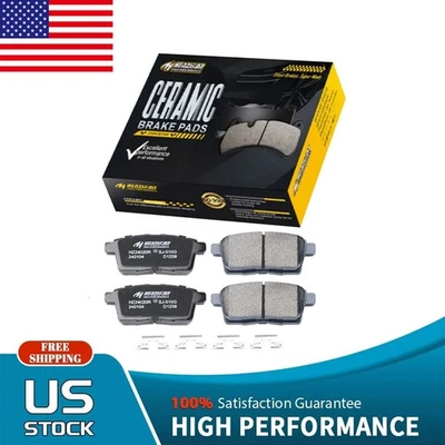 Rear Ceramic Brake Pads with Hardware for Ford Edge Lincoln MKX Mazda CX-7 CX-9- - Image 1 of 4