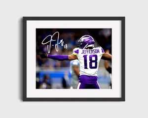 Football Autograph Print - Justin Jefferson - First Down Pose - Picture 1 of 8