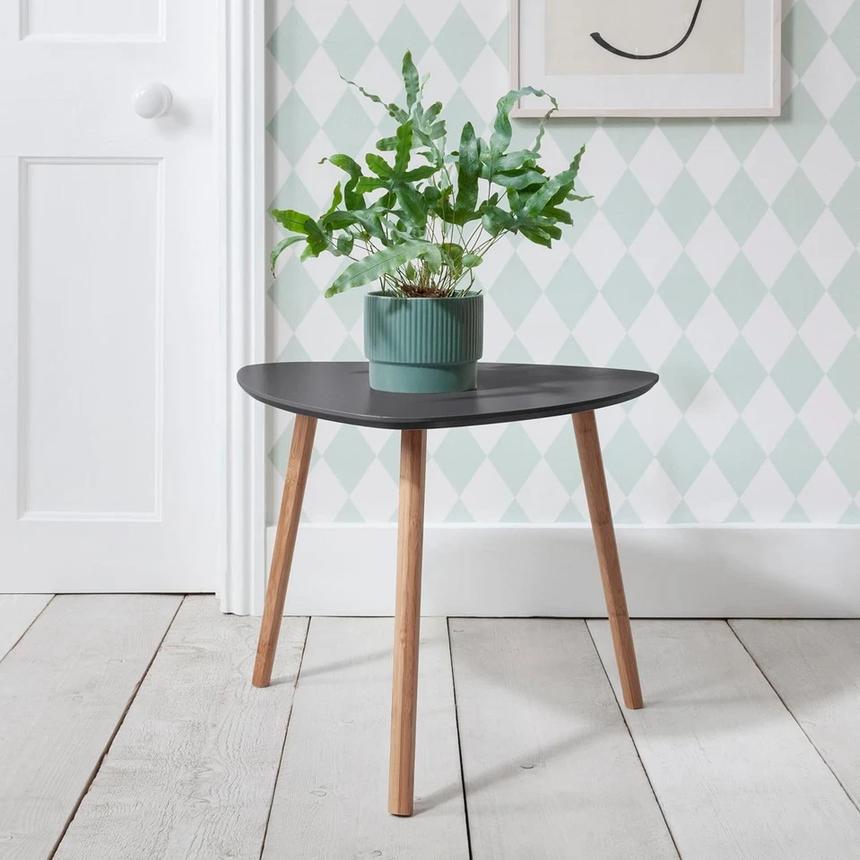Triangular Side Table 55x55x45 cm | Occasional & Coffee Table Scandi Style - Image 1 of 4
