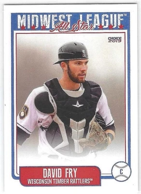 David Fry 2019 Choice Midwest League All-Stars #61 Wisconsin Timber Rattlers - Image 1 of 2